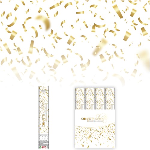 Confetti shooter goud (30cm, brandvertragend, kleurvast)
