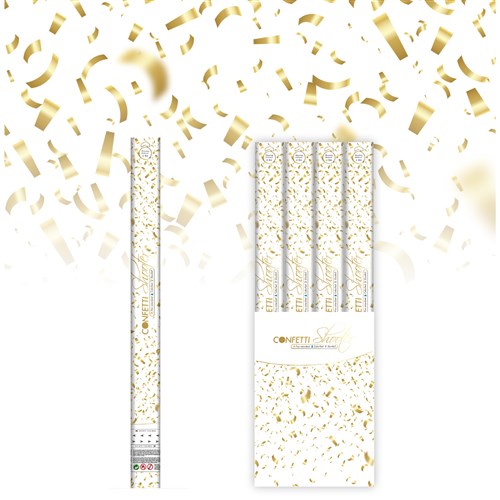 Confetti shooter goud (60cm, brandvertragend, kleurvast)