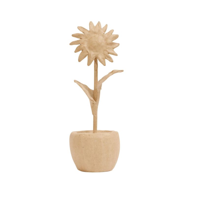 Decopatch Papiermaché Zonnebloem In Potje +/- 24cm