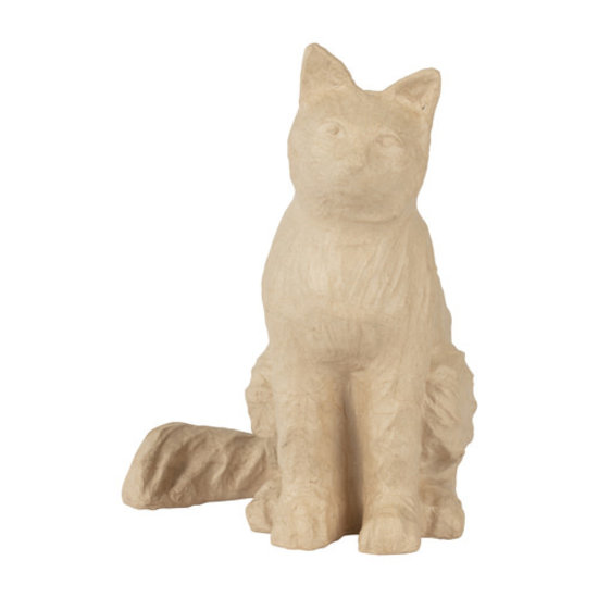 Decopatch Papiermaché Kat Zittend 41cm