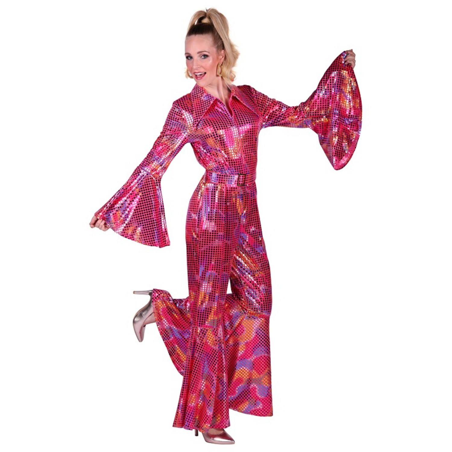 Catsuit Disco Roze