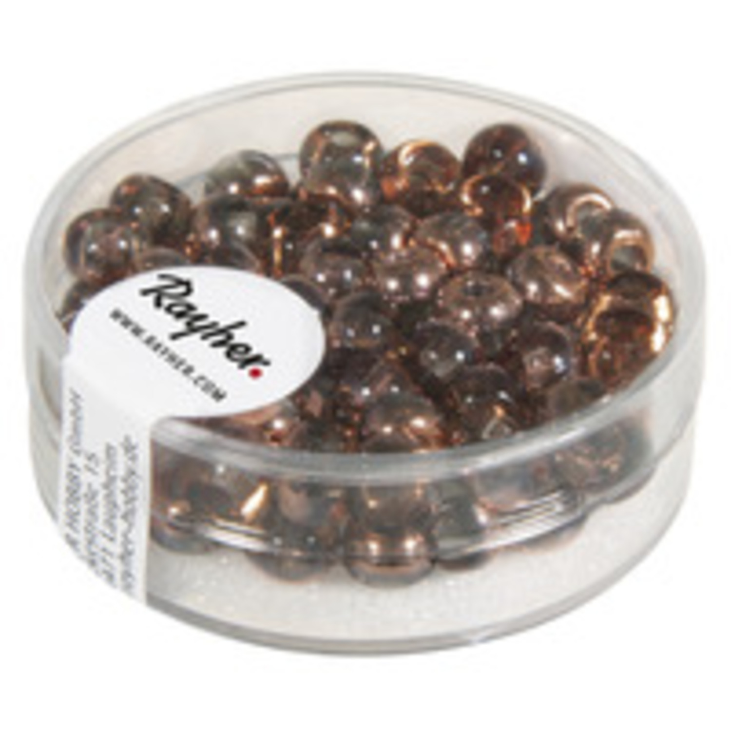 Rocaille metallic met groot gat, 5,5mm ø, gat ø2mm, 80st. - Keuze uit 3 kleuren - Afbeelding 1