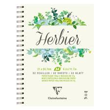 Clairefontaine Herbarium Spiraalrug Boek 24x32cm 180g 32 vellen + mousselin beschermers