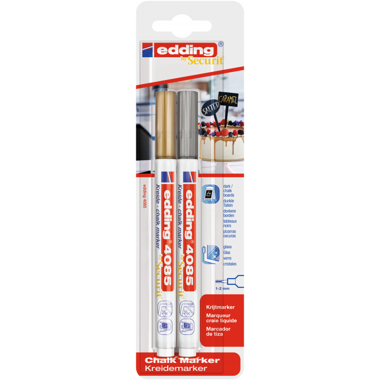 Edding Krijtstiften Set Goud & Zilver 1-2mm 