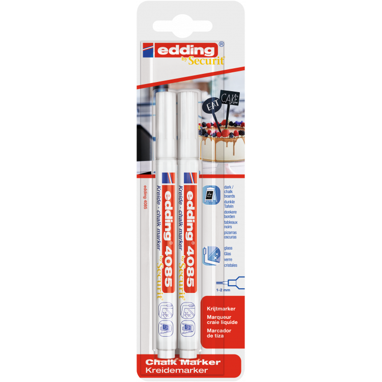 Edding Krijtstiften Set 2x Wit 1-2mm