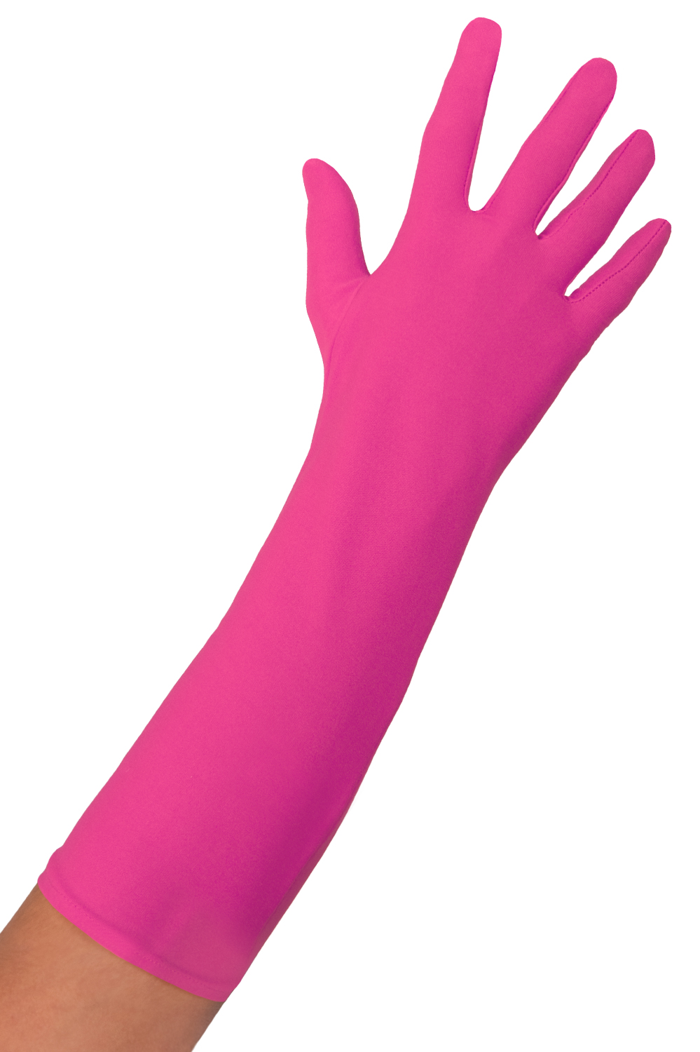 Handschoenen nylon lang Roze acc5