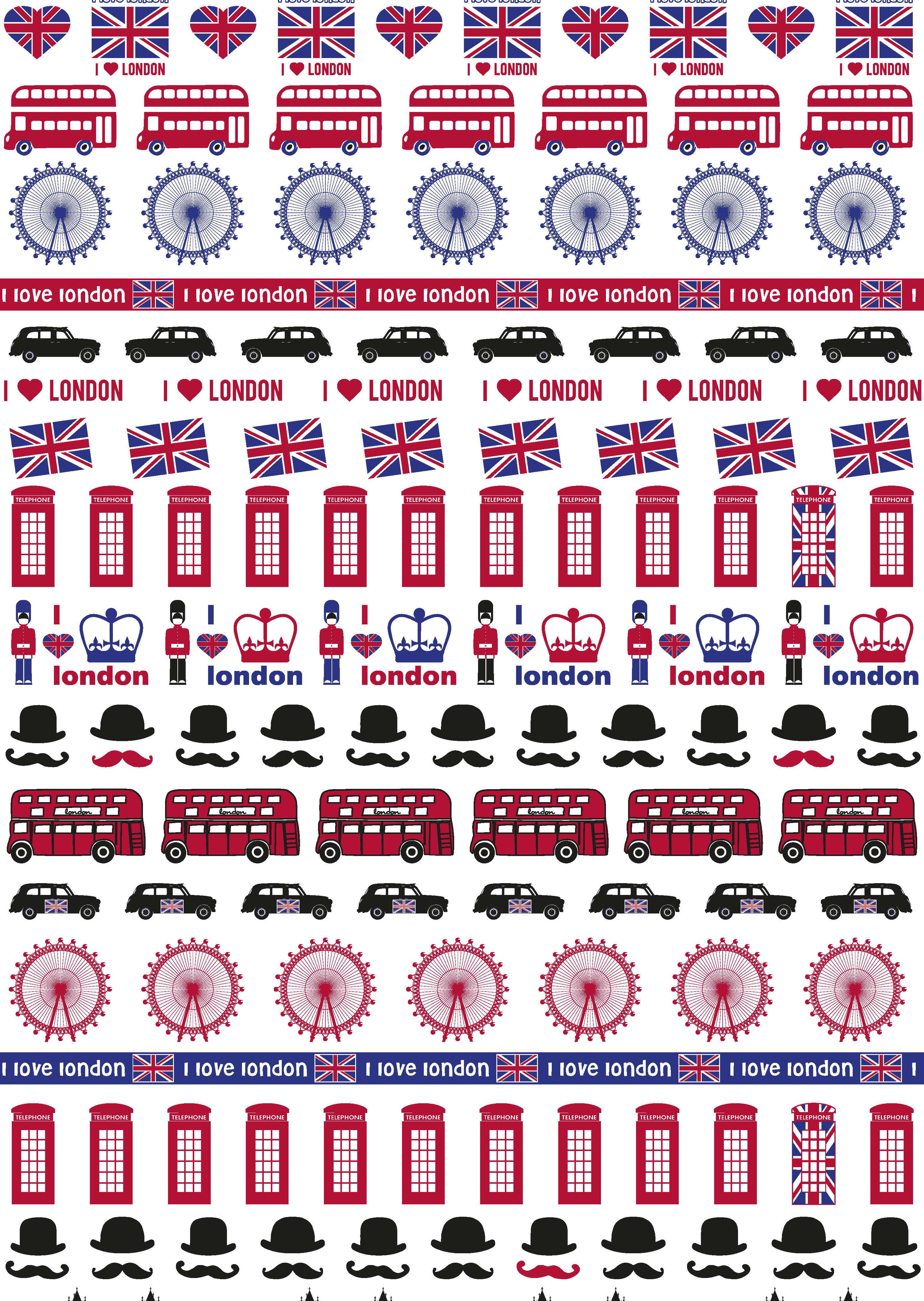 Londenprint met auto's