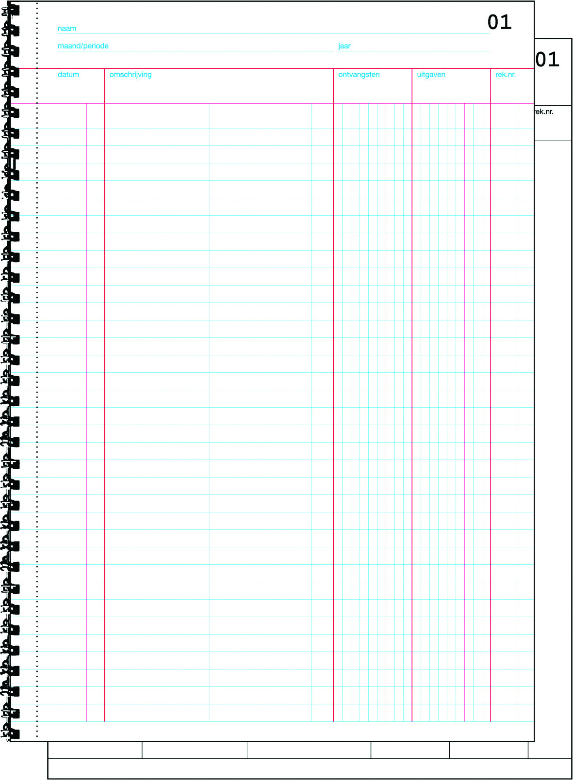 Doorschrijfkasboek Sigel Expres A4 2x50 blad met spiraal