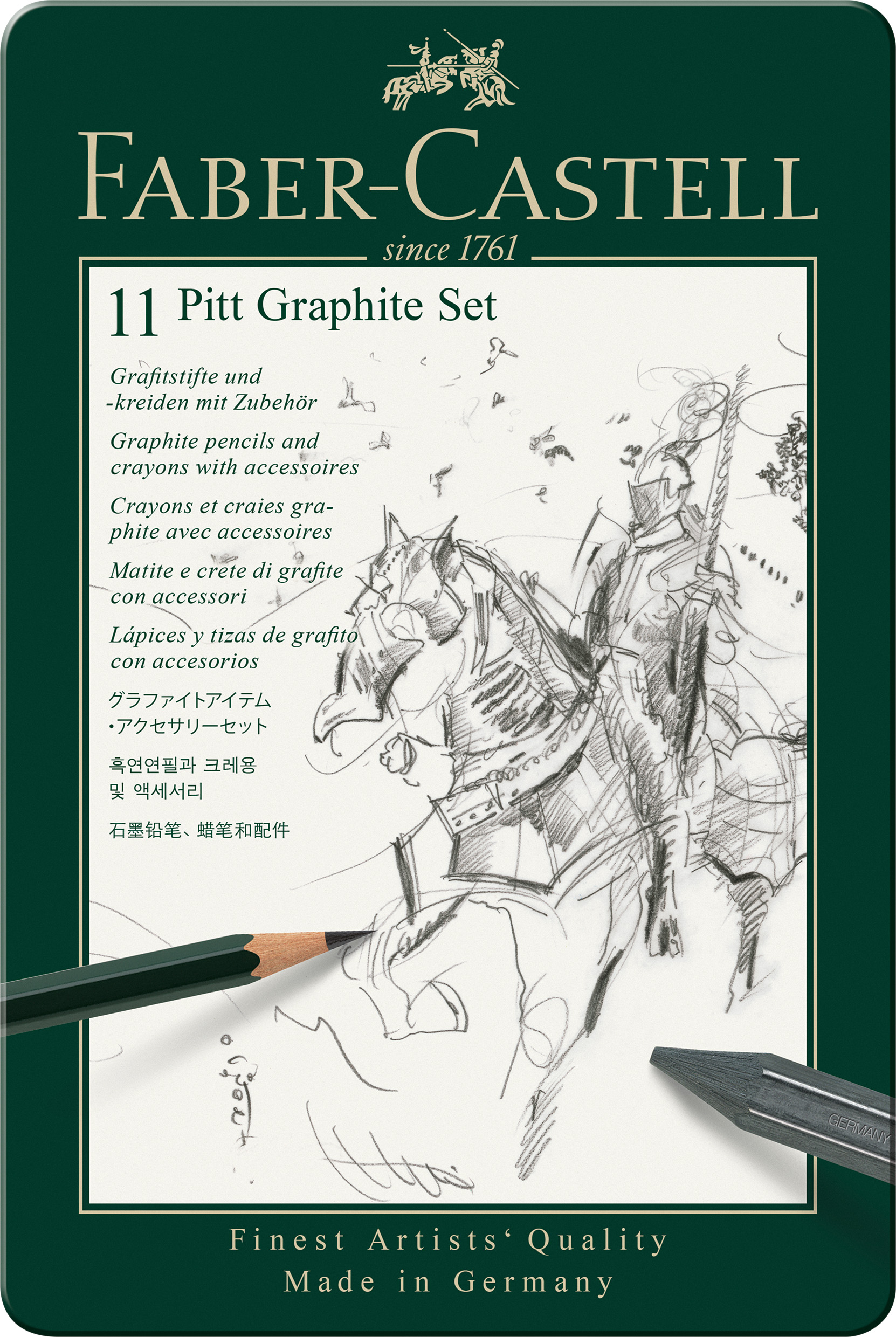 Grafietset Faber-Castell Pitt 11-delig