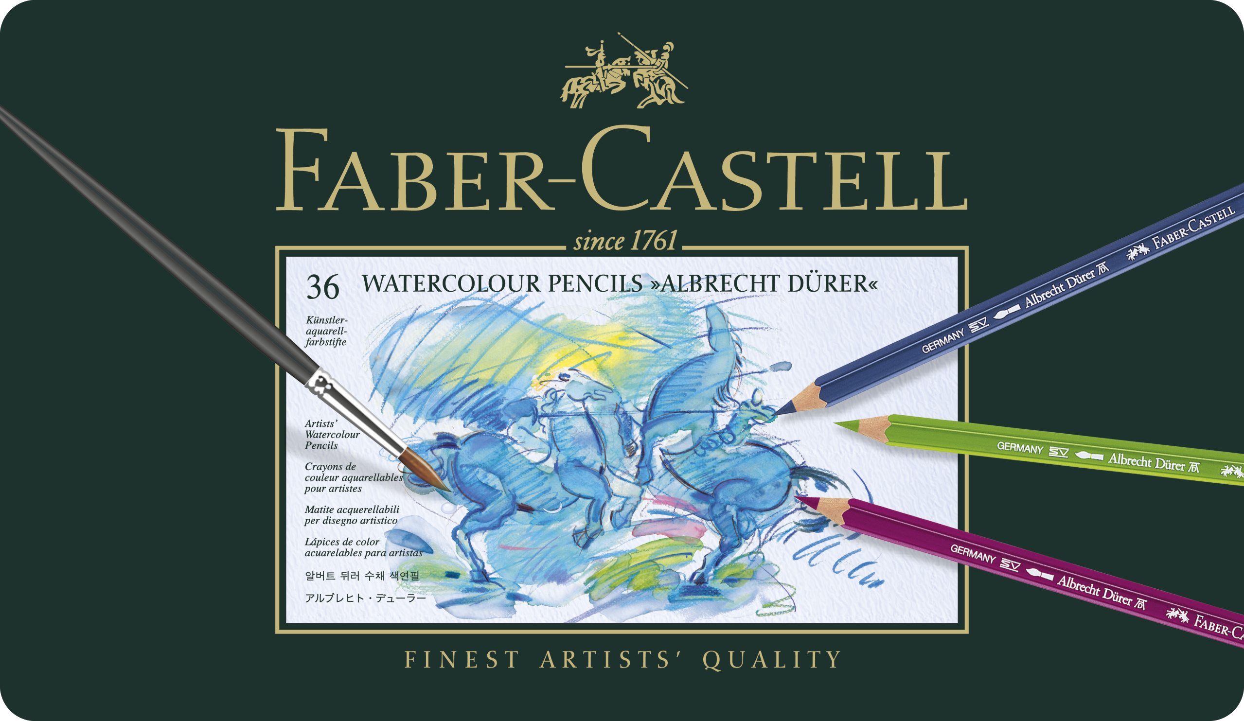 Aquarelpotlood Faber-Castell Albrecht Dürer etui à 36 stuks