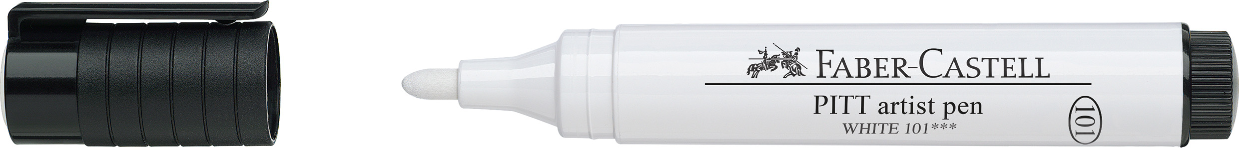 Faber Castell Pitt Artist Pen Stift 101 2,5mm Wit