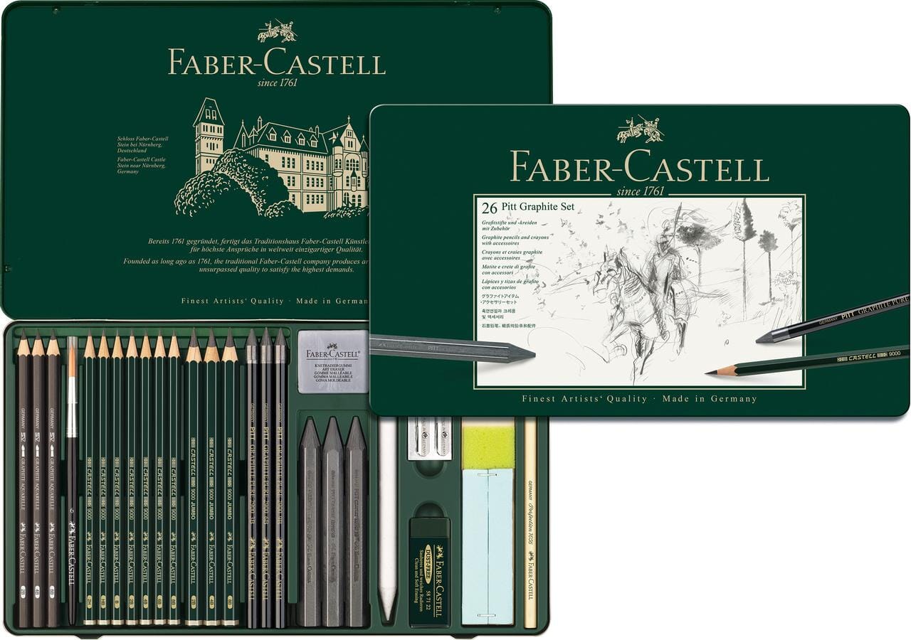 Grafietset Faber-Castell Pitt 26-delig