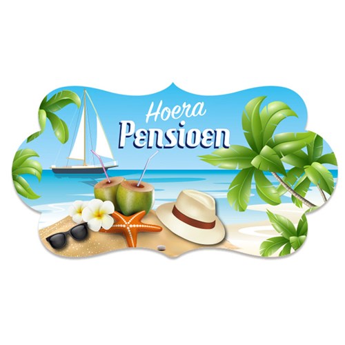 Feestbord Karton ‘Pensioen‘ (42x22cm)