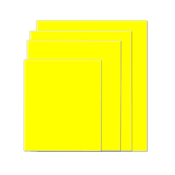 Etalagekarton Folia 48x68cm 380gr pak a 10 vel fluorgeel