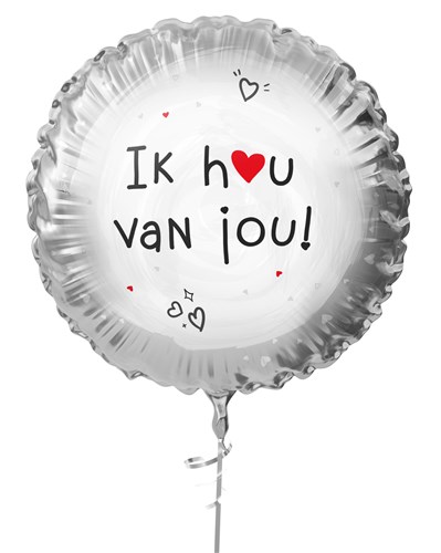 Folie Heliumballon "Ik Hou Van Jou" 45cm