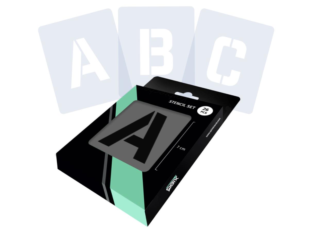 Alfabet Sjabloon Set 7cm 26st. - San Serif