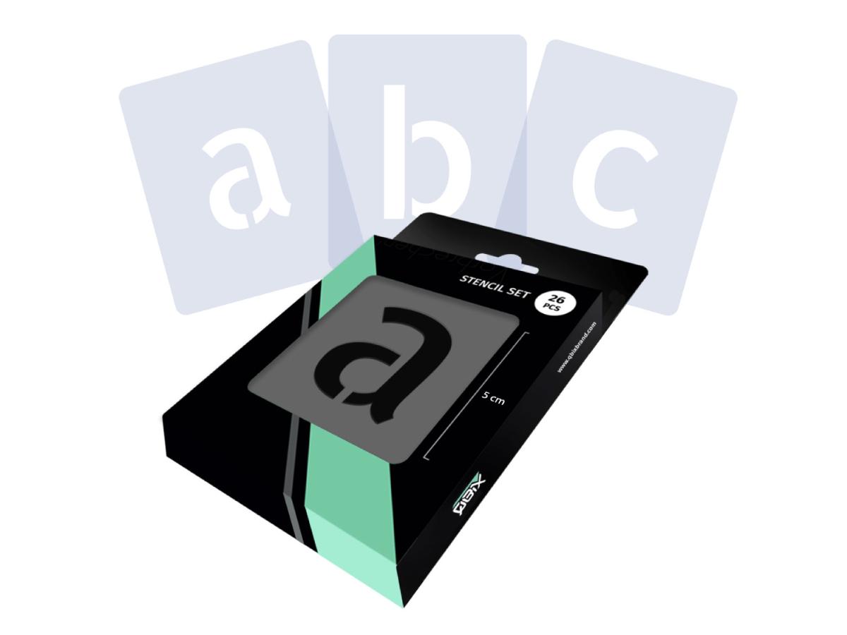 Alfabet Sjabloon Set 5cm 26st. - Kleine Letters