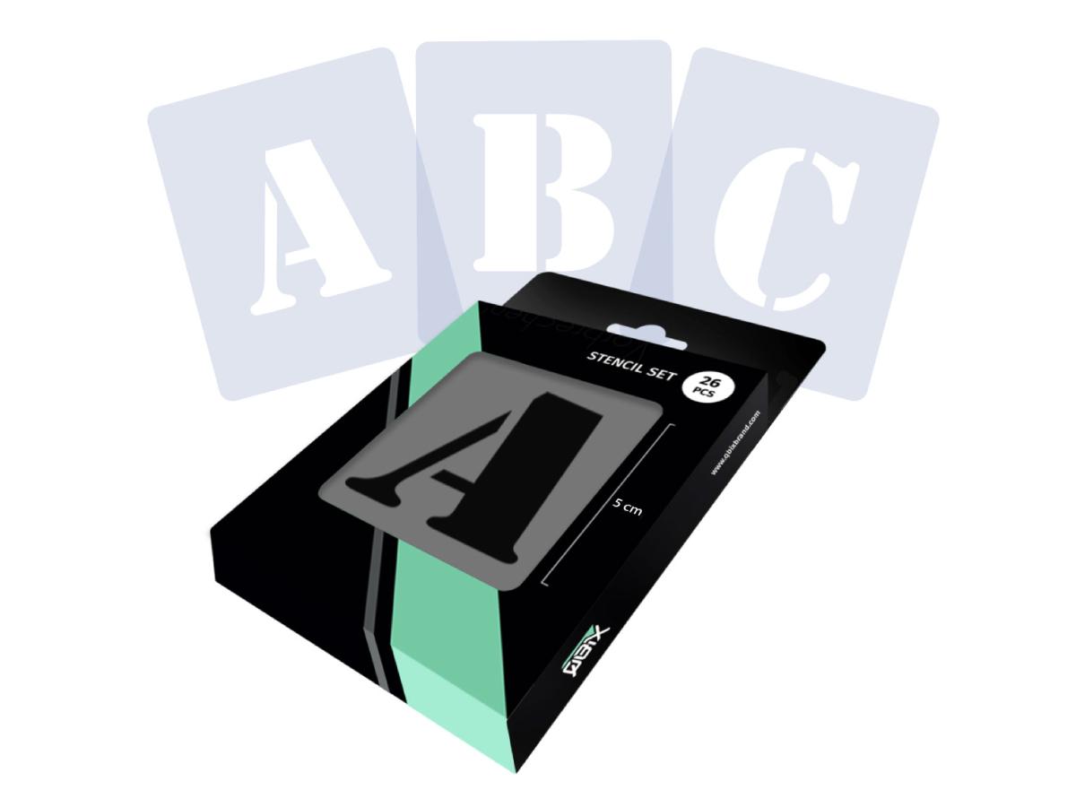 Alfabet Sjabloon Set 5cm 26st. - Serif