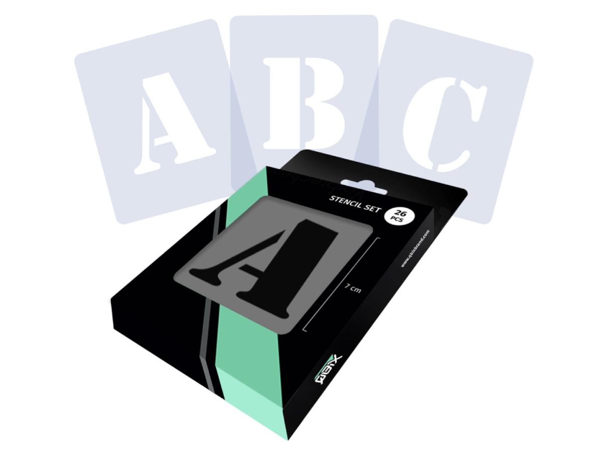 Alfabet Sjabloon Set 7cm 26st. - Serif