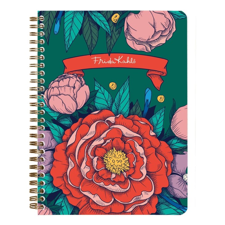 Frida Kahlo, spiraalgebonden notitieboek A5 14,8x21 cm, 148 gelijnde pagina's, geassorteerd - Afbeelding 3