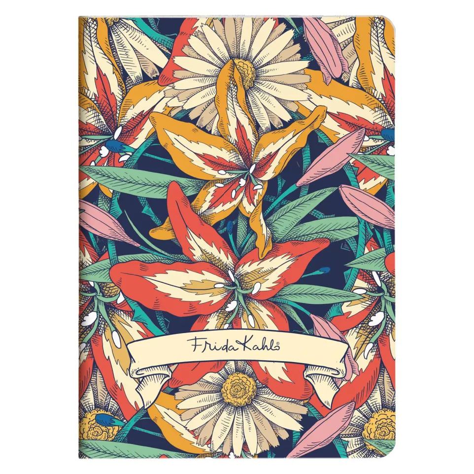 Frida Kahlo, genaaid notitieboek A5 14,8x21 cm, 64 gelijnde pagina's - Afbeelding 3
