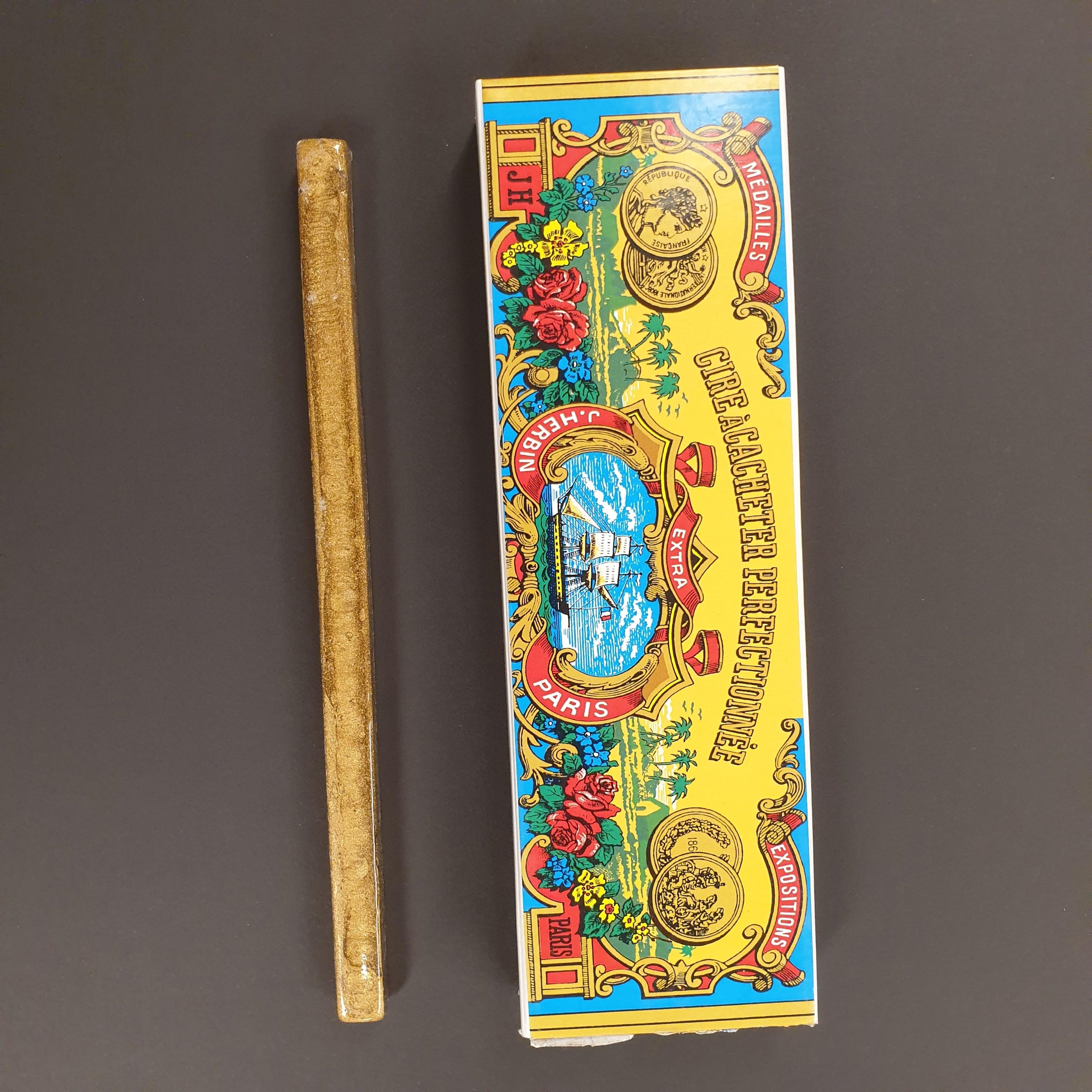 Zegellak 10 staven Goud 21 cm J. Herbin