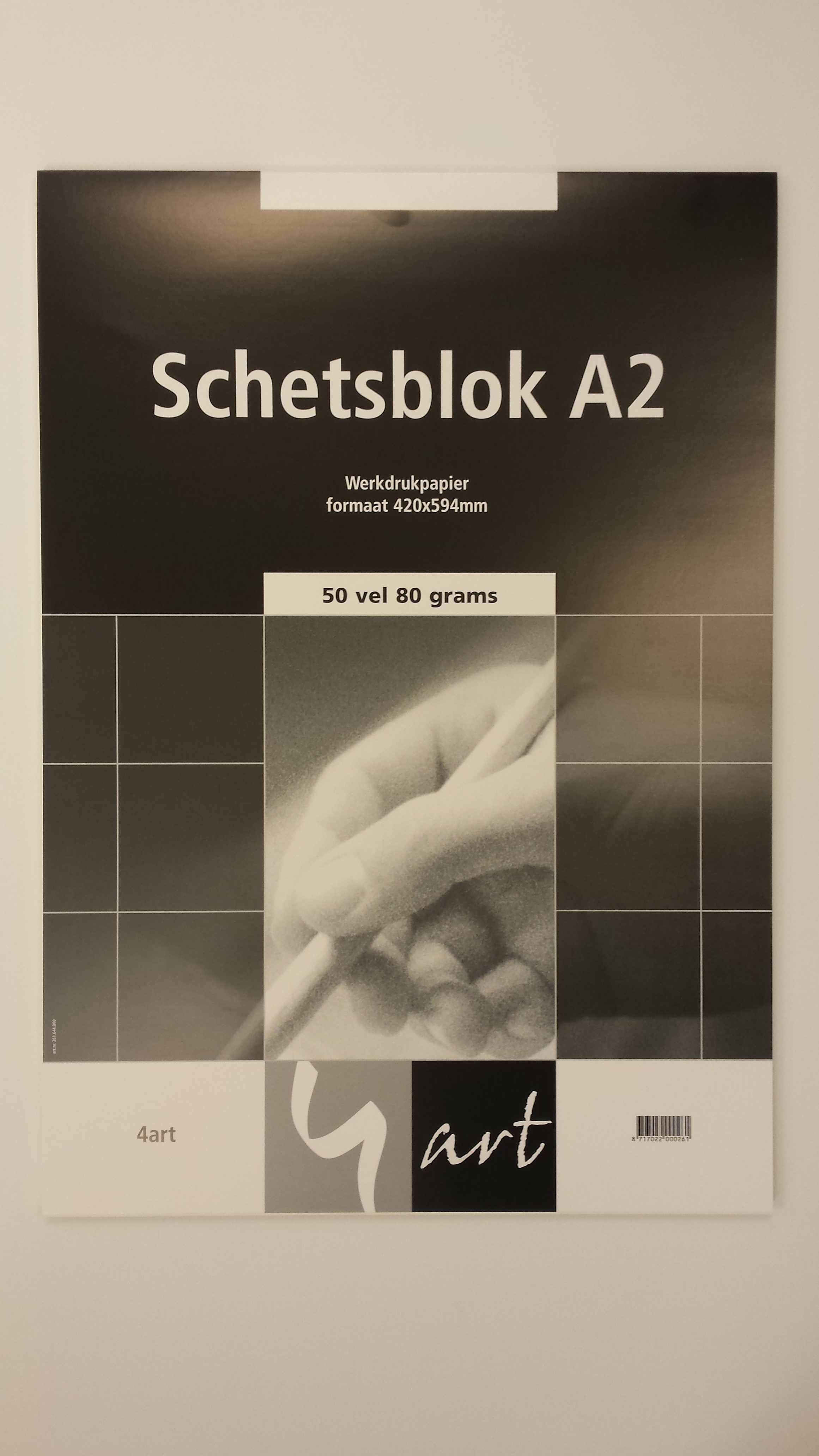 4art schetsblok 90g A2 50v zwart