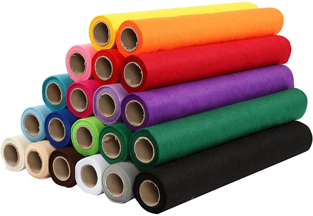 Vilt Synthetisch Per Meter - keuze uit 18 kleuren