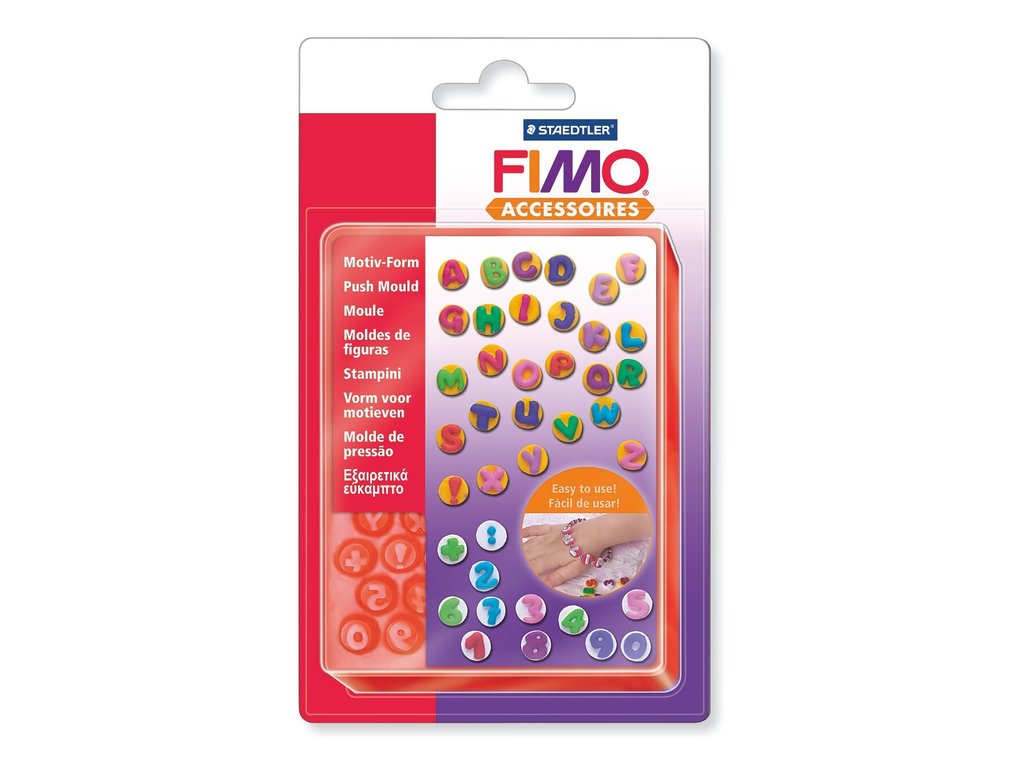 Fimo kunststof duwvorm "ABC-123"