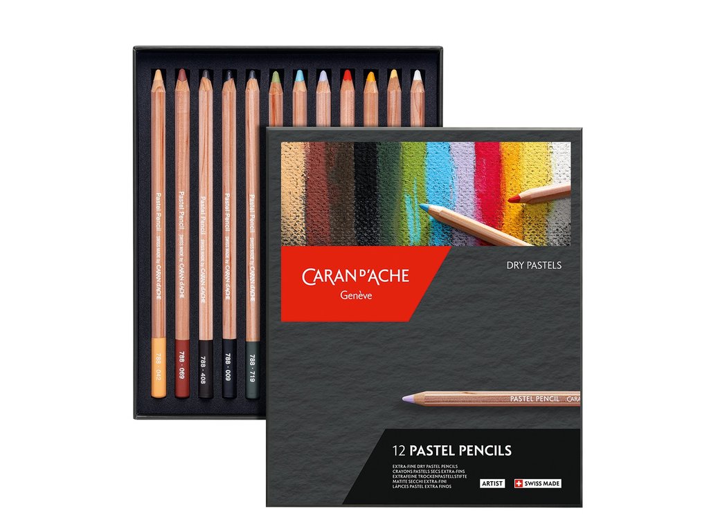 Caran d'Ache Pastel Potloden doos met 12 kleuren