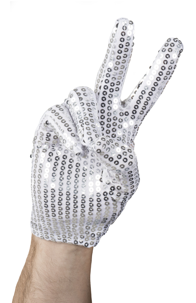 Handschoenen Sequins Zilver - Afbeelding 2