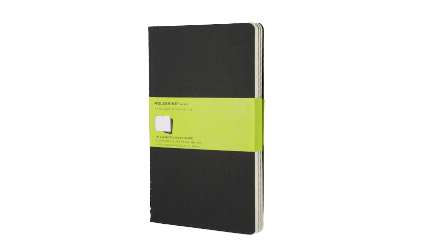 Cahier Plain Black, Large 3pcs