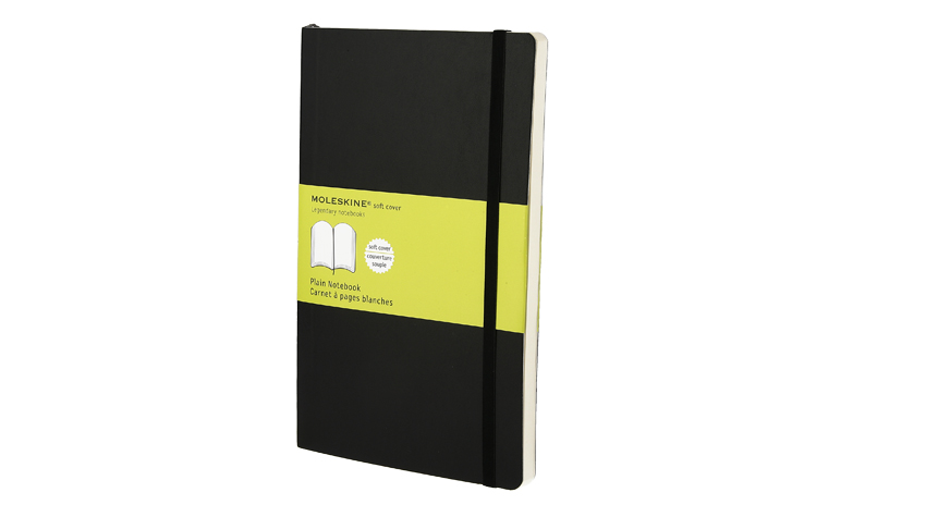 notebook large plain soft cover earth brown
