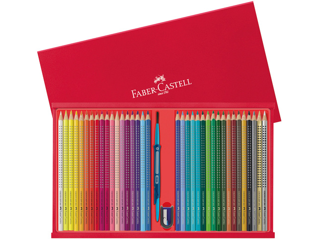 Kleurpotloden Faber-Castell set 36 stuks met penseel en puntenslijper - Afbeelding 2
