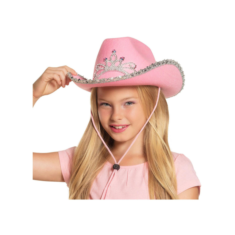 Kinder Cowboy Hoed Glimmer Roze / Zilver Barbie - Afbeelding 2