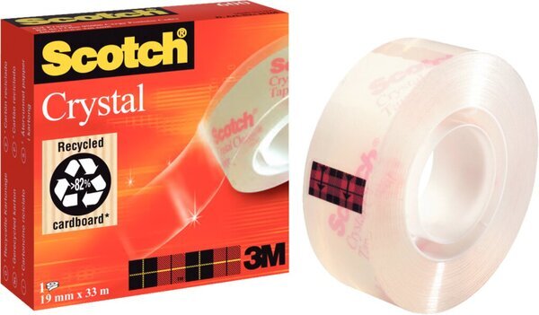 Scotch 3M 600 Crystal Clear Tape 19 mm x 33 m 