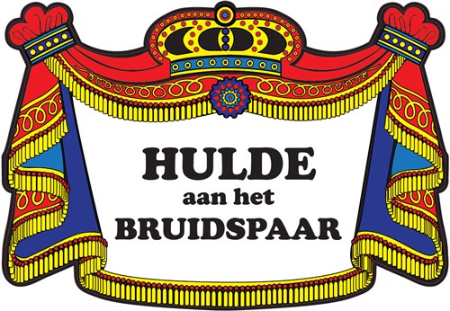 Kroonschild ''Hulde aan het bruidspaar''