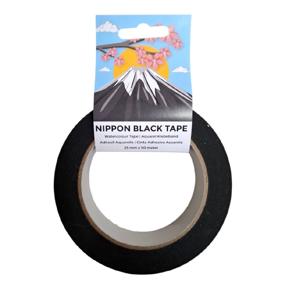 Nippon Black Tape 25mm x 50mtr. Professionele Schilderstape en Afplaktape