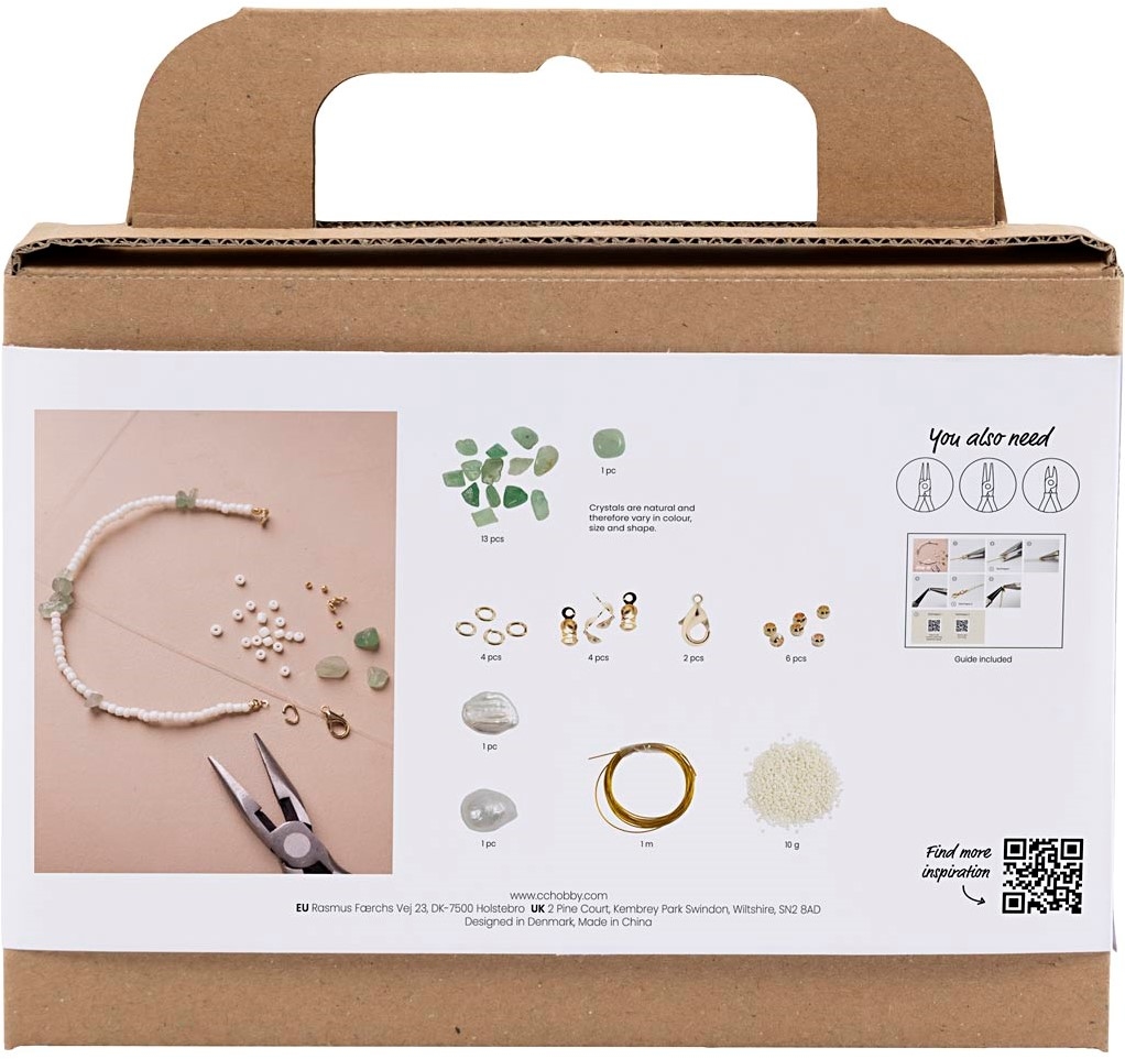 Mini Hobbyset Sieraden, Aventurijn ketting en armband, 1 doos - Afbeelding 1