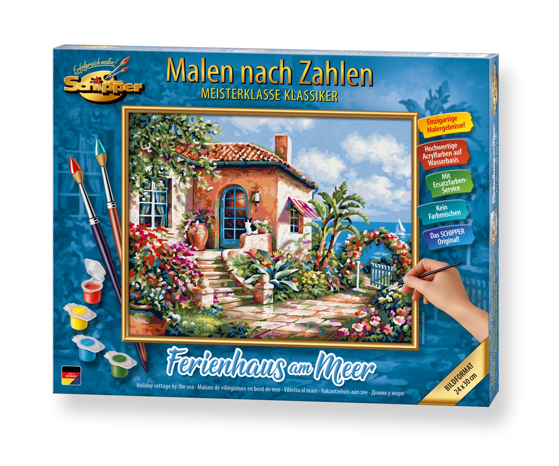 Schilderen Op Nummer 24x30cm Vakantiehuis Aan Zee