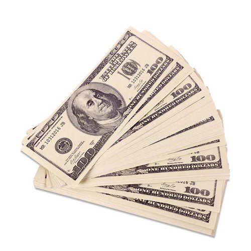 Nep Geld Briefjes Dollar (20x7,5x1cm) 100st.