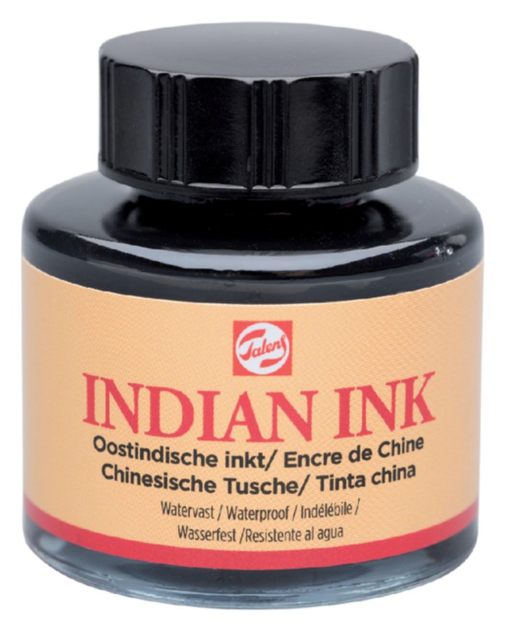 Talens Oostindische Inkt Flacon 30 ml Zwart