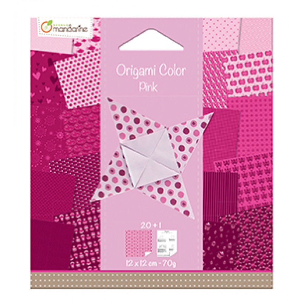 Origami vouwpapier pink 12x12 cm
