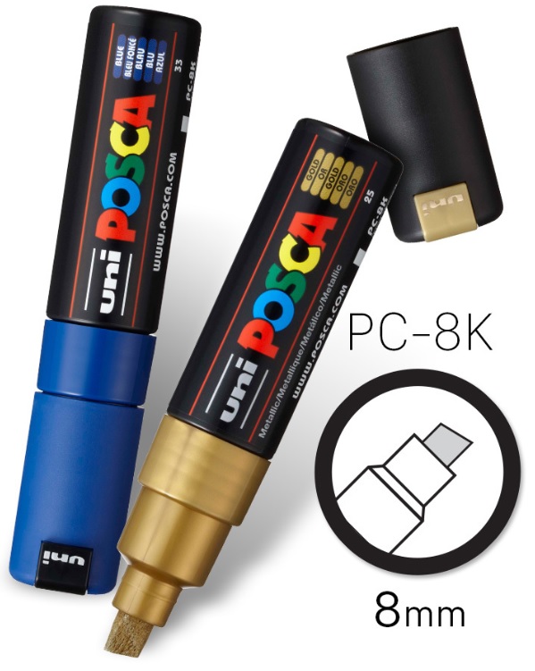 Uni Posca Acrylverfstift PC-8K 8 mm - Keuze uit diverse kleuren