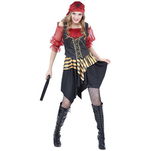 Piraat Dame Rood (mt M/L)