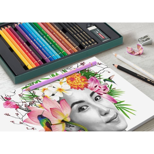 Faber-Castell Polychromos Kleurpotloden Set en Pitt Grafiet Mat 23-delig - Afbeelding 2