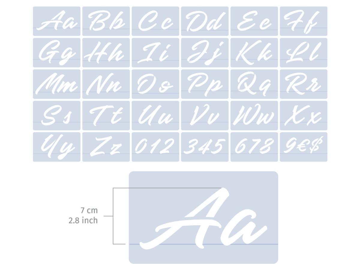 Alfabet En Cijfers Sjabloon Set 5cm 30st. - Decorative - Afbeelding 2