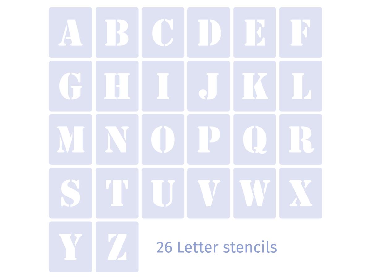 Alfabet Sjabloon Set 7cm 26st. - Serif - Afbeelding 2