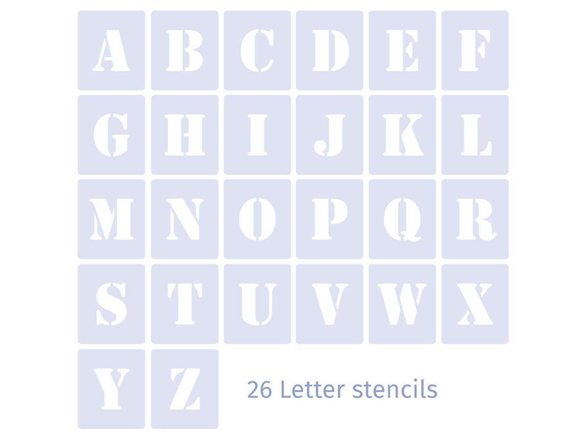 Alfabet Sjabloon Set 5cm 26st. - Serif - Afbeelding 2