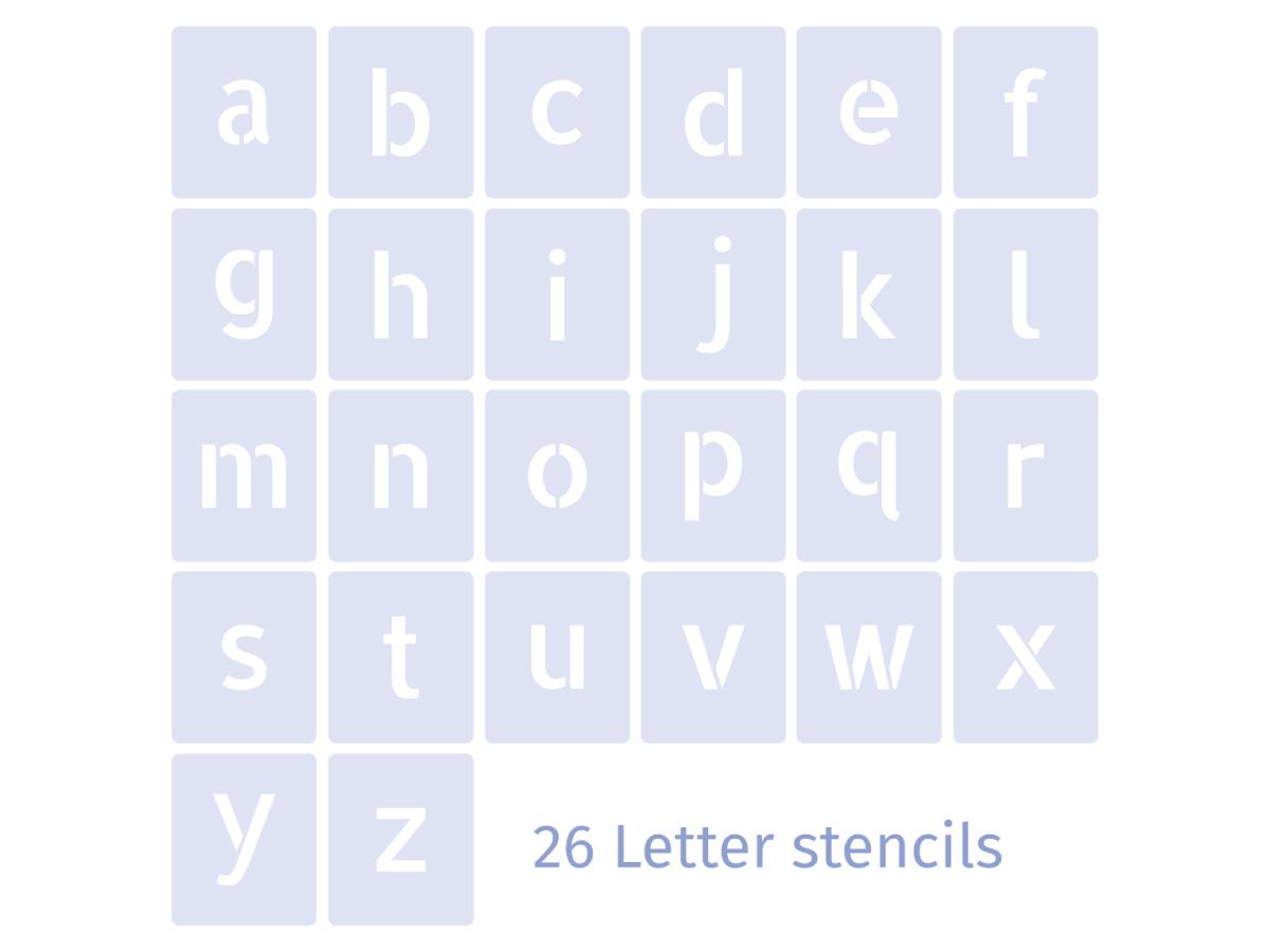 Alfabet Sjabloon Set 5cm 26st. - Kleine Letters - Afbeelding 2